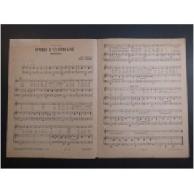 GRASSI André Jimbo L'éléphant Chant Piano 1947