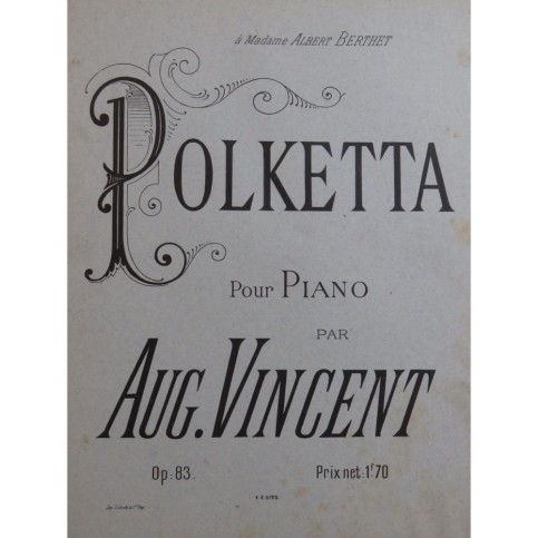 VINCENT Auguste Polketta Piano