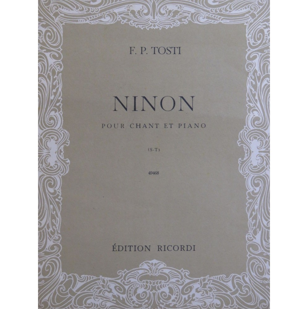 TOSTI F. Paolo Ninon Chant Piano 1946