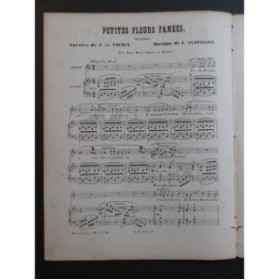 CLAPISSON Louis Petites Fleurs Fanées Chant Piano 1854
