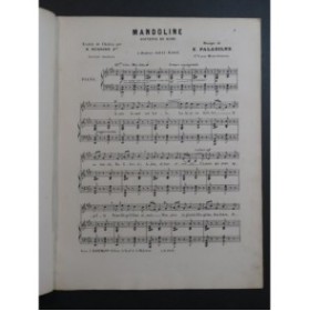 PALADILHE E. Mandolinata Chant Piano ca1870