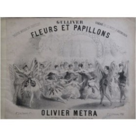 MÉTRA Olivier Gulliver Fleurs et Papillons Valse Piano ca1868