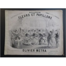 MÉTRA Olivier Gulliver Fleurs et Papillons Valse Piano ca1868