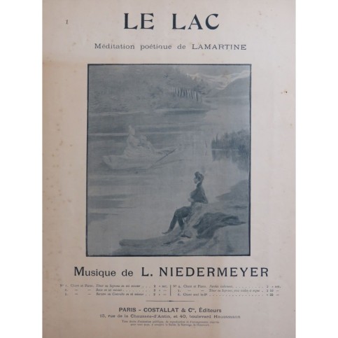 NIEDERMEYER Louis Le Lac Chant Piano 1904