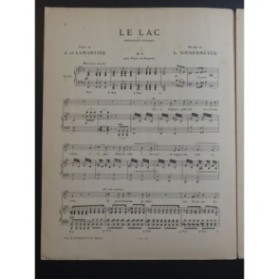 NIEDERMEYER Louis Le Lac Chant Piano 1904