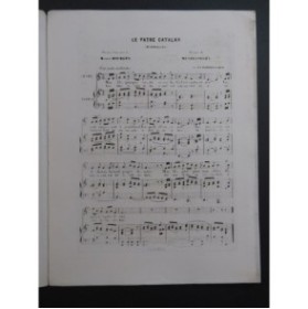 MENDELSSOHN Le Pâtre Catalan Chant Piano ca1850
