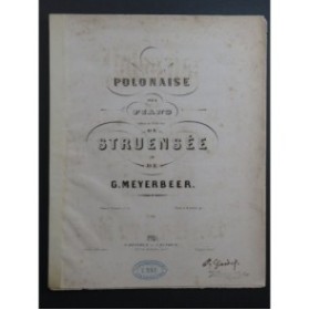 MEYERBEER G. Polonaise Piano 4 Mains ca1860