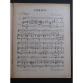 SILVA-DIAZ Joaquin Pourquoi ? Vals Chant Piano 1935