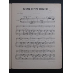 FAURE J. Partez, Petits Oiseaux ! Chant Piano 1909