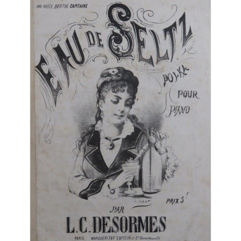 DESORMES L. C. Eau de Seltz Polka Piano XIXe