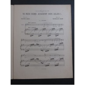 HAHN Reynaldo Si Mes Vers avaient des Ailes Chant Piano 1948