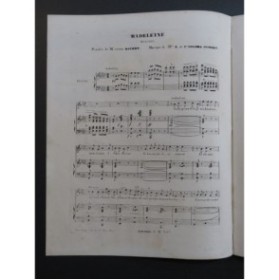 DE SANTA COLOMA SOURGET E. Madeleine Chant Piano ca1860