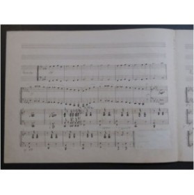DE SUZILLY P. Fantaisie Polka J'ai du Bon Tabac Manuscrit Piano 4 mains