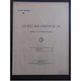 DEBUSSY Claude La Fille aux Cheveux de Lin Piano Violon