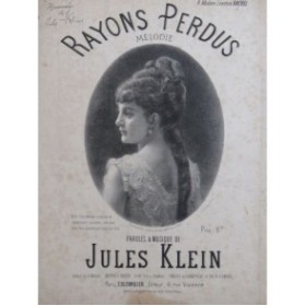 KLEIN Jules Rayons Perdus Mélodie Dédicace Chant Piano XIXe