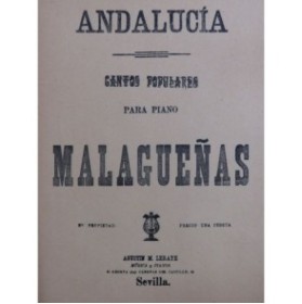 Andalucia Cantos Populares Malaguenas Piano