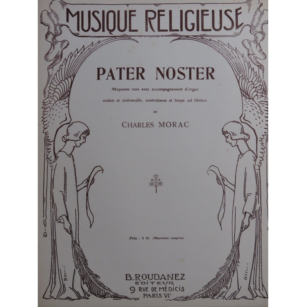 MORAC Charles Pater Noster Chant Orgue Violon Violoncelle Harpe