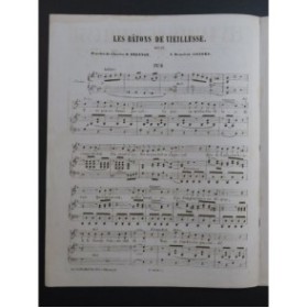 HENRION Paul Les Bâtons de Vieillesse Chant Piano 1855