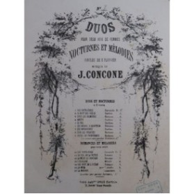 CONCONE Joseph Les Meunières Chant Piano ca1860