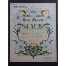 FRANCK César Ave Maria Chant Orgue 1903