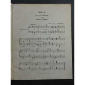 TALEXY Adrien Diane Polka Mazurka Piano ca1860