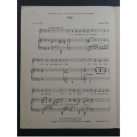 WOLF Daniel Iris Chant Piano 1926