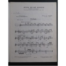 DE VISÉE Robert Suite en Ré mineur Guitare 1967