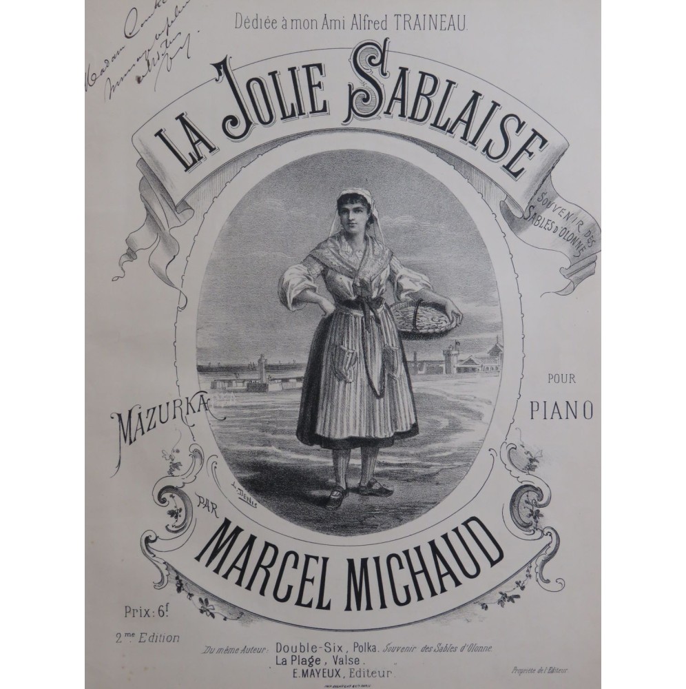 MICHAUD Marcel La Jolie Sablaise Mazurka Piano XIXe