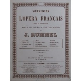 RUMMEL Joseph Martha F. de Flotow Piano 4 mains ca1865