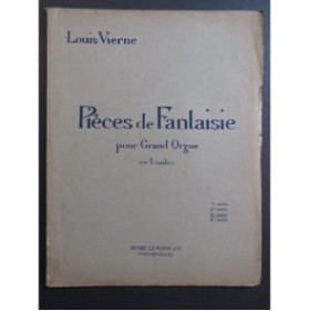 VIERNE Louis Pièces de Fantaisie 3e Suite op 54 Orgue 1927