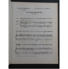 DE BÉRIOT Les Noces de Figaro Mozart 6 Duettinos Piano Violon ca1870
