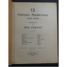 FERVYS Nax 12 Danses Modernes pour Piano