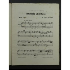 VAN GELDER A. J. Fantaisie Originale Piano ca1880