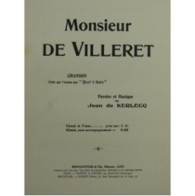 DE KERLECQ Jean Monsieur de Villeret Chant Piano