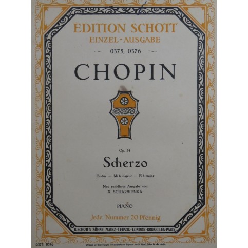 CHOPIN Frédéric Scherzo No 4 Op. 54 Piano