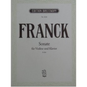 FRANCK César Sonate Violon Piano