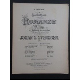 SVENDSEN Johan S. Romanze Violon Piano