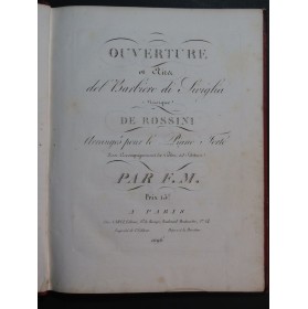 ROSSINI G. Il Barbiere di Siviglia Opéra Piano solo ca1825