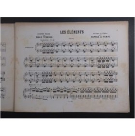 TEDESCO Émile Les Éléments Valse Piano 4 Mains ca1880