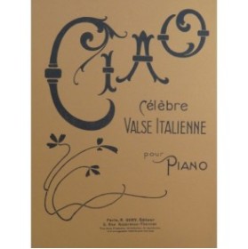BONNEFOND L. Ciao ! Valse Piano