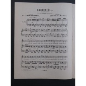 DE WENZEL Léopold Sacredié ! Chant Piano