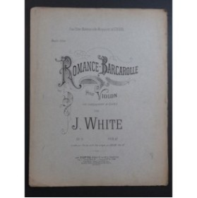 WHITE J. Romance-Barcarolle op 2 Piano Violon