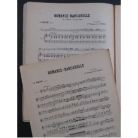 WHITE J. Romance-Barcarolle op 2 Piano Violon