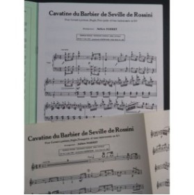 ROSSINI G. Cavatine du Barbier de Seville Piano Cornet ou Trompette 1976