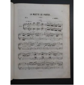 RUMMEL Joseph La Muette de Portici Souvenir Piano 4 mains ca1865