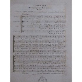 REBER Henri Agnus Dei à quatre voix Chant ca1835