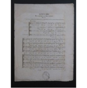 REBER Henri Agnus Dei à quatre voix Chant ca1835