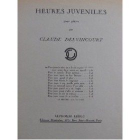DELVINCOURT Claude Heures Juvéniles No 1 et 2 Piano 1931