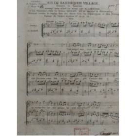 GRÉTRY André Le Barbier du Village Air Chant Piano ou Harpe ca1797