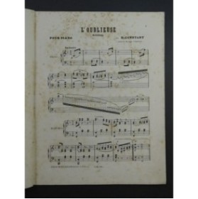 CONSTANT H. L'Oublieuse Mazurka Piano XIXe